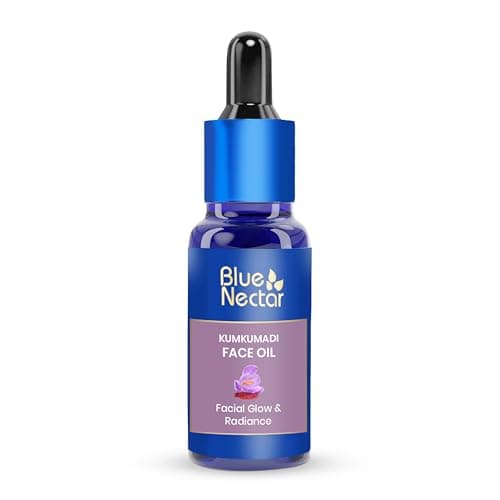 Image of Blue Nectar Kumkumadi Oil for Face, Ayurvedic Saffron Face Serum for Women & Men | Collagen & Anti Aging Serum for Mature Skin | Anti Wrinkle Facial Oil (26 Herbs, 30ml)