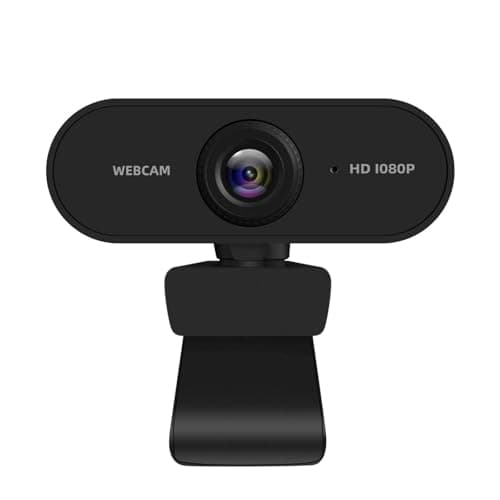 Image of HUEVUE 1080P HD Webcam Wide-Angle Lens, Auto Light Correction, Plug & Play USB Webcam for Meetings, Streaming, Skype, Desktop, Laptop, PC