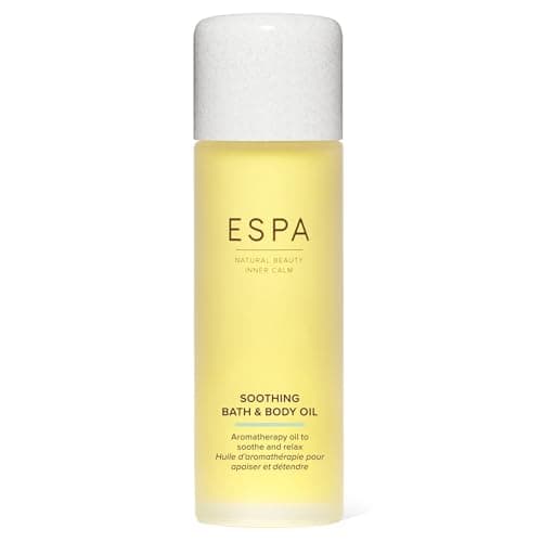 Image of ESPA | Soothing Bath and Body Oil | 100ml | Myrrh, Rose Geranium & Frankincense | Magnesium, Ashwagandha, Essential Oils | Supports Skin's Natural Barrier