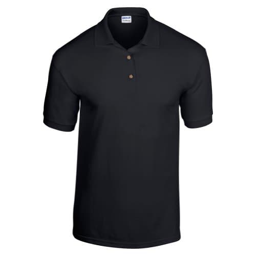 Image of GILDAN Adult DryBlend Jersey Short Sleeve Polo Shirt (2XL) (Black)