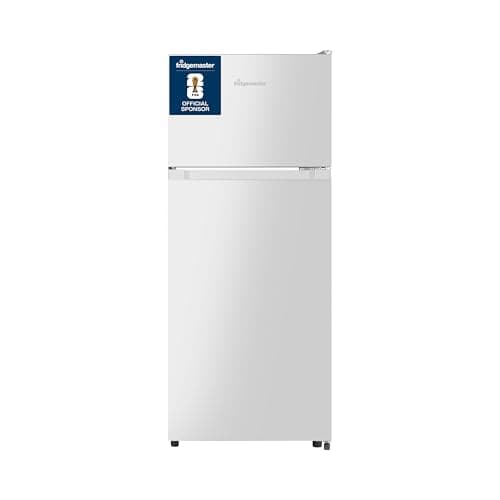 Image of Fridgemaster MTM48120E 48cm Freestanding Top Mounted Fridge Freezer - 124-litre capacity with Adjustable Thermostat - Reversible Door - LED Lighting- 4 Star Freezer Rating - White - E Rated