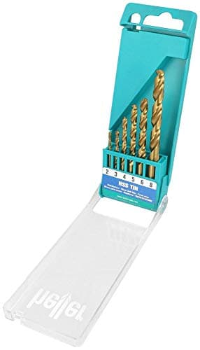 Image of Heller 29350 High Speed Steel Drill Bit DIN 338 beschich 6-Piece 2-3/4/5/6/8 mm, 1 V