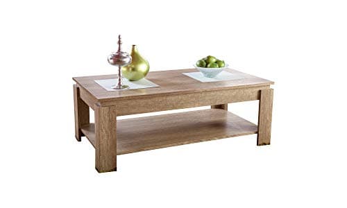Image of Canyon Oak Modern Contemporary Design Coffee Table With Undershelf