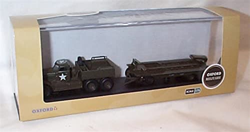 Image of oxford Diamond T Tank Transporter & Trailer US Army Vehicle 1:76 scale diecast model