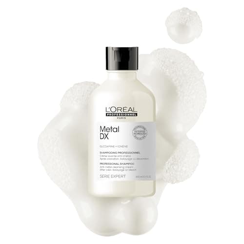 Image of L'Oréal Professionnel Hair Shampoo for Coloured and Damaged Hair, Long-Lasting Colours & Shine, Series Expert, Metal DX Shampoo, 300 ml