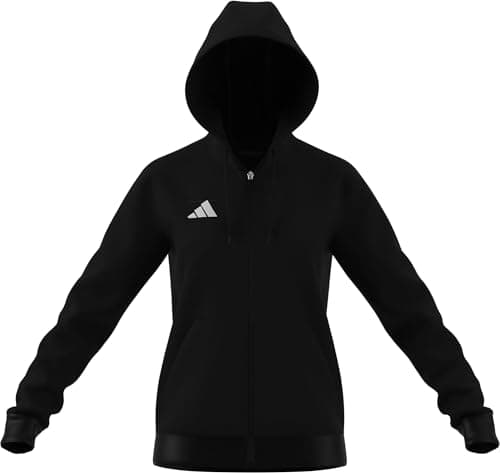 Image of adidas Women's Entrada26 Full Zip Hoodie, black/white, M