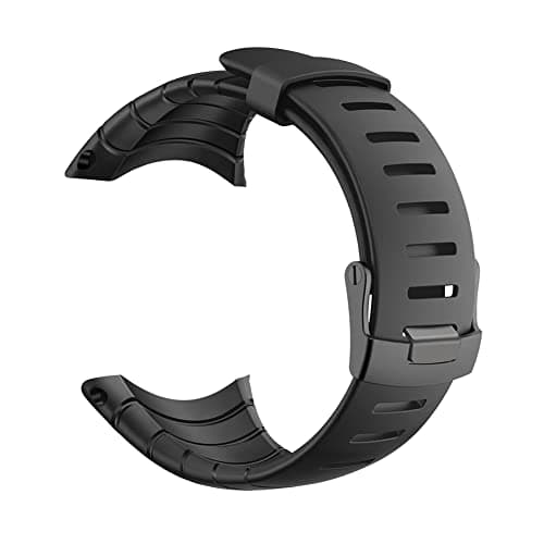 Image of SENCATO Watch Bands Compatible with Suunto Core, Classic Soft Rubber Replacement Wrist Strap for Suunto Core Smart Watch(A/B Style Available Select) Black