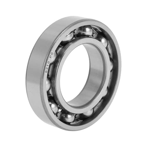 Image of X AUTOHAUX 6210 Deep Groove Ball Bearings P0 50x90x20mm Lubricated Bearings Open Type Silver Tone Scooter Skateboard Wheel