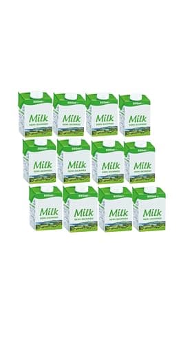 Image of Lakkeland Dairies Semi-Skimmed Milk | 12 Pack of 500ml | Long Life | Delicious & High in Protein