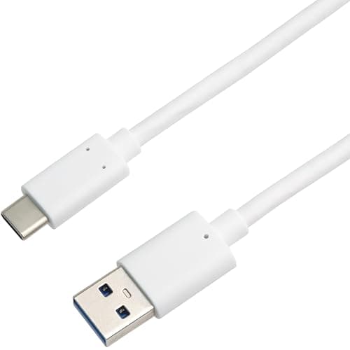 Image of PremiumCord USB-C to USB 3.0 connection cable 3 m, SuperSpeed.​Data cable up to 10 Gbit/S, connection up to 3 A, USB 3.1 generation 2 type C plug, colour: white, length 0.5 m
