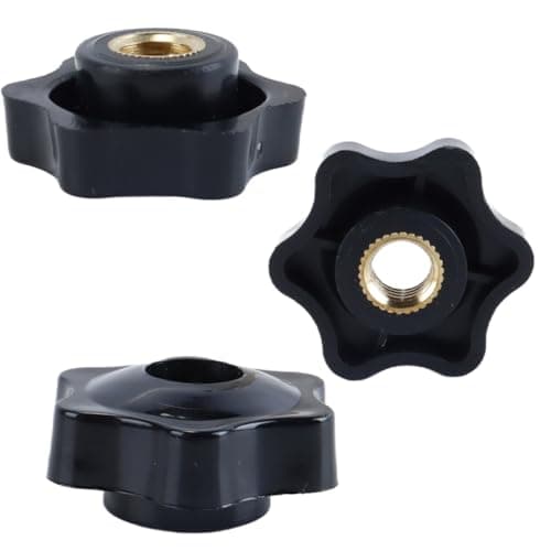 Image of Durlo 6PCS Star Grip Wing Nuts M10 Thread, 38mm Head Diameter, Plastic Hand Knob Nuts for Machinery, Furniture and Equipment