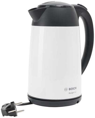 Image of Bosch DesignLine TWK3P421 DesignLine Cordless Kettle with Spill-Free Spout, Cup Indicator, Water Level Indicator, Overheat Protection, 1.7 L, 2400 W, White