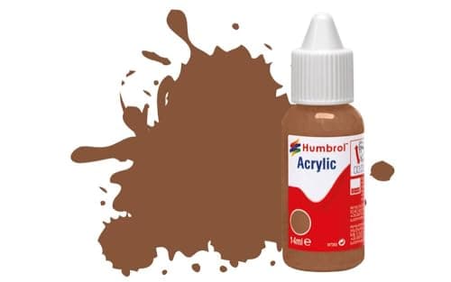 Image of Humbrol No.186 Brown - Matt Acrylic Paint 14ml DB0186