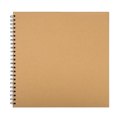 Image of Belle Vous Kraft Scrapbook Photo Album with 80 Pages - 30 x 30cm/12 x 12 Inches - Blank DIY Craft Paper Sheets - Wedding Guest & Memory Book - Handmade Anniversary & Valentine's Day Present