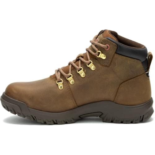 Image of Caterpillar Women’s Mae Safety Boots - Waterproof Leather Work Boot, Steel Toe, Puncture Resistant Midsole, Slip Resistant Rubber Sole, Brown, 3 UK Size