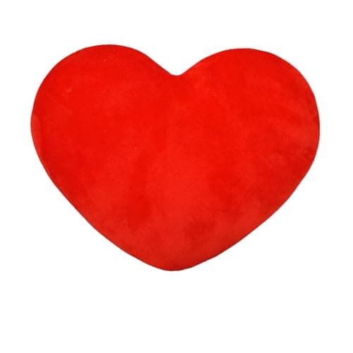 Image of Fadcaer Heart Decorative Pillow, Soft Plush Cushion, Cute Heart Shaped Cushion for Sofa, Bed, Dining, Gifts for Girls, Valentine's Day Gift (Red, 30cm)