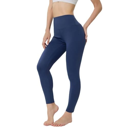 Image of VanKee High Waisted Leggings for Women Buttery Soft Pants Opaque Yoga Tights Tummy Control Slim Leggings Stretchy Gym Trousers Women Sports Pants for Running Fitness Workout(Navy Blue,XS)