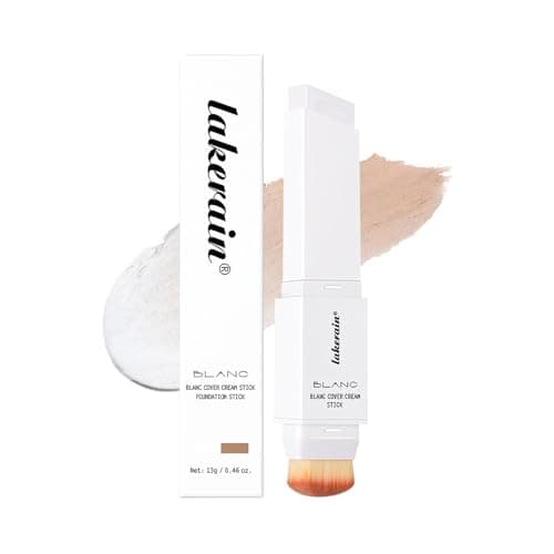 Image of Color Changing Cream Foundation Stick with Makeup Brush – Lightweight Full Coverage, Hydrating & Long-Lasting Base Makeup for Natural Finish (#4 Medium)