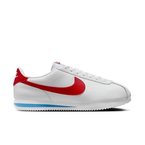 Image of Nike Men's Cortez Shoes, White/Varsity Red/Varsity Blue, 7