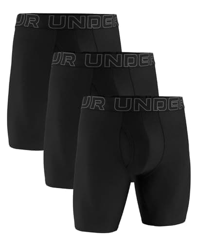 Image of Under Armour Men's Tech 9-inch Boxerjock 2-Pack, Black Solid - Core 3 Pack, S