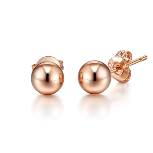Image of Philip Jones Rose Gold Plated Ball Stud Earrings