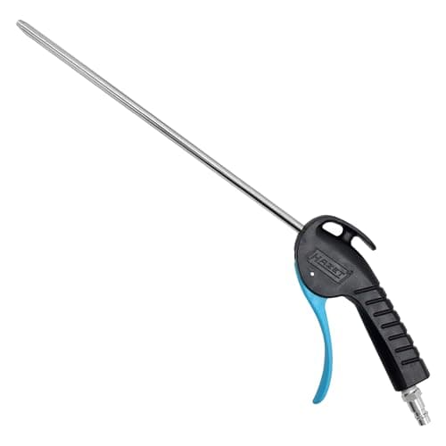 Image of HAZET Blow Gun 9040P-2 I 280 mm Straight, Long Nozzle, 6 Bar Operating Pressure with Ergonomic Handle I for Quick Removal of Chips or Other Foreign Bodies