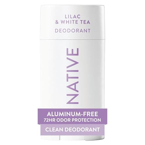 Image of Native Natural Deodorant for Men & Women, Aluminum Free with Baking Soda, Probiotics, Coconut Oil & Shea Butter | Lilac & White Tea