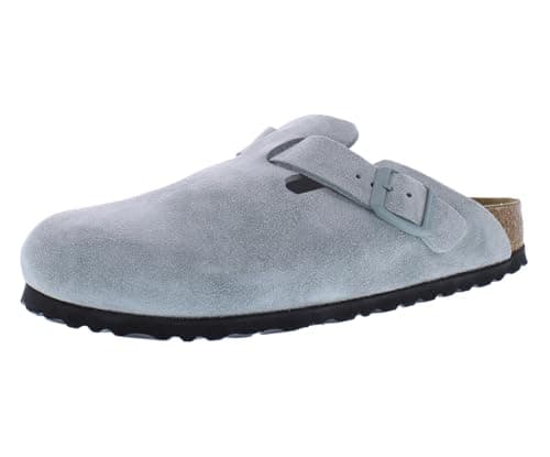 Image of Birkenstock Unisex Boston Soft Footbed Clogs, Pure Sage/Brown/Grey, 6 Narrow Women/8 Narrow Men