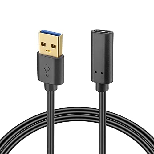 Image of WILLIZTER Type C 3.1 Female to USB Male Cable 3ft 5Gbps USB 3.0 A Male to Type C Female Gold Plated Connector Converter Compatible with iPhone 11 12 Mini Pro Max XR iPad 8 Samsung Galaxy