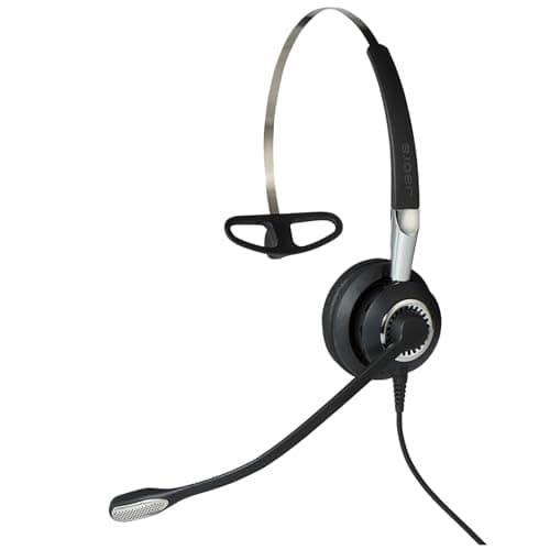 Image of Jabra Biz 2400 II Quick Disconnect On-Ear Mono Headset - Noise-cancelling and Corded Lightweight Headphone with HD Voice and Soft Head Cushioning for Deskphones
