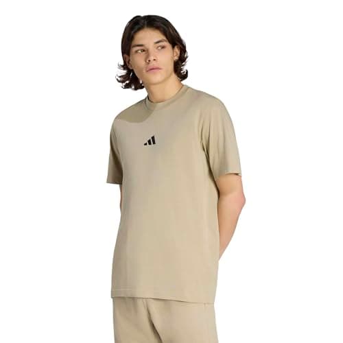 Image of adidas Men's Essentials Small Logo Single Jersey TEE, Wonder Cargo/Black, 3XL
