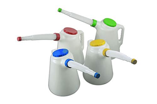 Image of Laser 7010 Oil Measuring Jug Set 5L 4pc, Blue,green,red