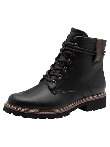 Image of Tamaris Women's Lace Boot Flat 1-25262-45 Ankle Boots, Black, 36 EU, black, 3 UK