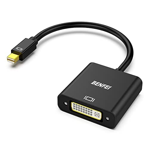 Image of BENFEI Mini DisplayPort to DVI, Gold-Plated Mini DP (Thunderbolt 2 Compatible) to DVI Adapter Compatible with MacBook Air/Pro, Microsoft Surface Pro/Dock, Monitor, Projector and More