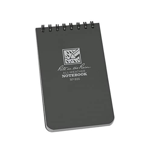 Image of Rite in the Rain Weatherproof Top Spiral Notebook, 3" x 5", Gray Cover, Universal Pattern (No. 835)