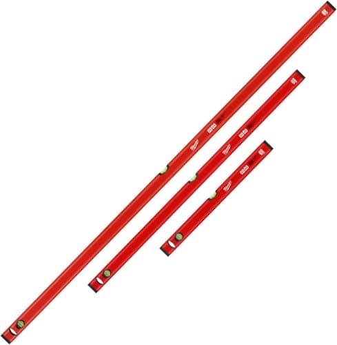 Image of Milwaukee Accessories - Spirit Level, 3 Pieces, 180 cm, 120 cm, 6 cm