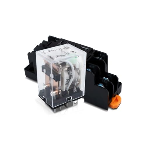 Image of Innfeeltech 1 Pcs DC 24V Electromagnetic Power Relay with, 8 Pin 5A Coil Relays with Sock Base HH62P