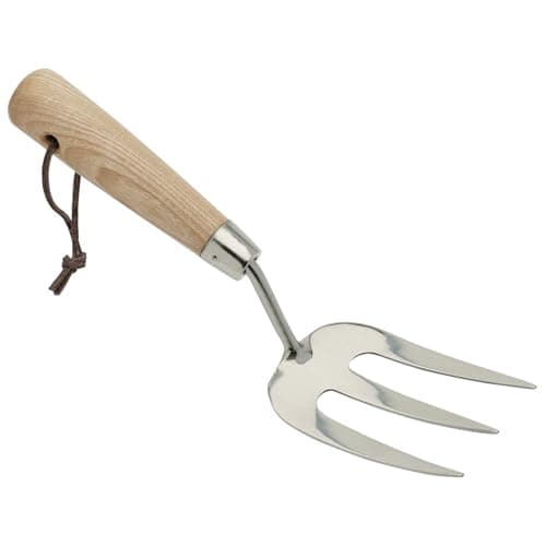 Image of Draper Heritage 99025 Stainless Steel Hand Weeding Fork with Ash Handle