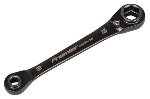 Image of Sealey Premier Black Series 4-in-1 Reversible Lock-On™ Ratchet Ring Spanner - AK63923