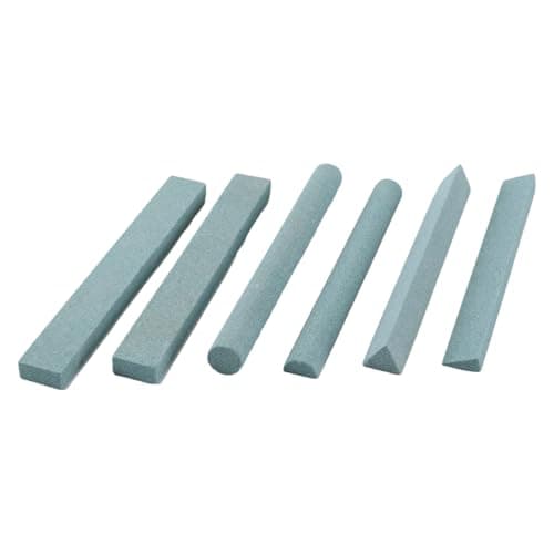 Image of Gutol 6 Pieces Of Sharpening Stone, Green Silicon Carbide Mixed Grinding Stone Strips, 180 Mesh, 100x10mm
