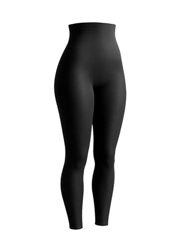 Image of SHAPERMINT High Waisted Tummy Control Compression Leggings for Women - Petite to Plus Size Womens Leggings Non See Through, Black, XL