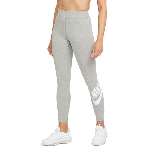 Image of Nike CZ8534 W NSW ESSNTL GX HR LGGNG JDI Leggings Women's dk Grey Heather/White M-S