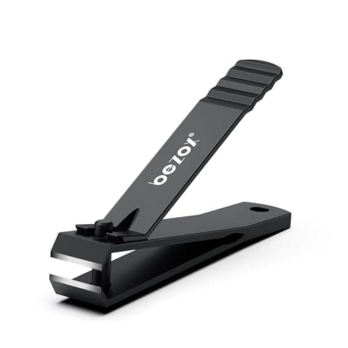 Image of BEZOX Heavy Duty Straight Blade Nail Clippers for Thick Toenails, Professional Stainless Steel Fingernail Toenail Clippers Trimmers - Thick Wide Jaw Toe Nail Clippings