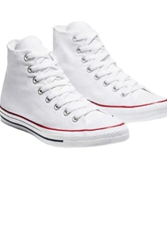 Image of Divadames Womens High Top Lace Up Flat Canvas Pumps Ladies Casual Plain Shoes Size (White, UK Footwear Size System, Adult, Women, Numeric, Medium, 6)