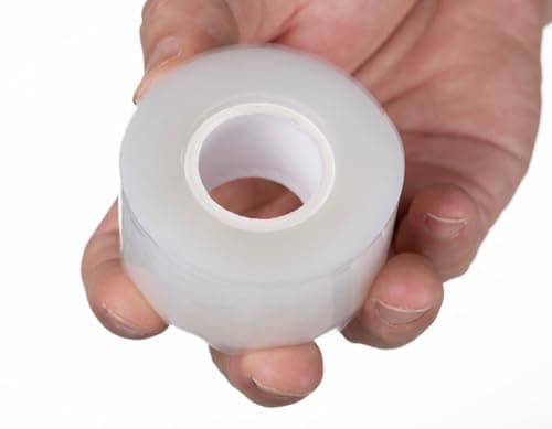 Image of YoiYee Self-Amalgamating Tape - Waterproof Self-fusing Silicone Rubber for Plumbing, Leak Stop, Pipe Sealing, Hose Repair, and Electrical Insulation - 3m x 25mm, Clear