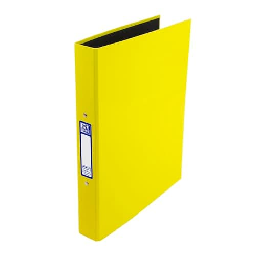 Image of Oxford Premium A4 Ring Binder, Yellow Single Folder, 25mm Capacity, Laminated Paper on Board
