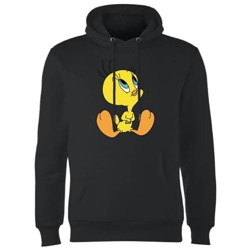Image of Zavvi Official Looney Tunes Tweety Sitting Adults Hoodie - Black - XXL