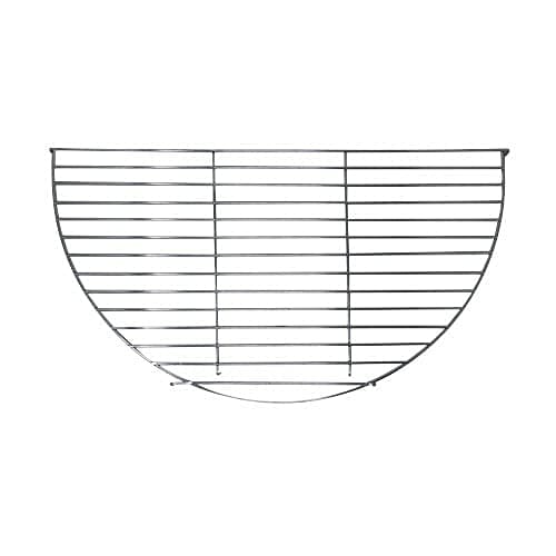 Image of DWD 304 Stainless Steel Half Round Grill Grate with Removable Clip-On Handles for Fire Pits Barbecues Garden Braziers Outdoor Cooking, Size 80cm (83x42cm)