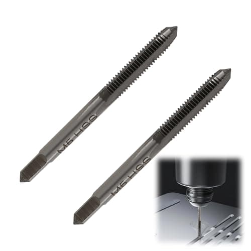 Image of 2 PCS M5 x 0.8mm H2 High Speed Steel Metric Machine Taps, 3 Straight Flutes Tapping Tool, M5 x 0.8mm Tap, for Threading, Tapping, and Machining in Various Metals, DIY and Professional Use