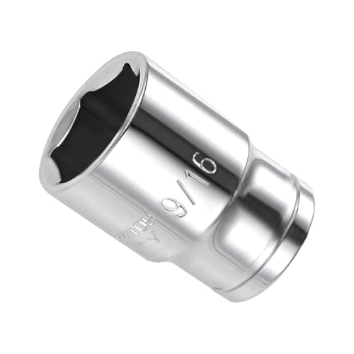 Image of CoCud 6-Point Socket, 3/8" Drive 9/16" Deep, Polished Chromed CR-V SAE Standard Shallow Impact Socket - (Applications: for Ratchet Torque Electric Wrenches Car Repair), 1-Pieces